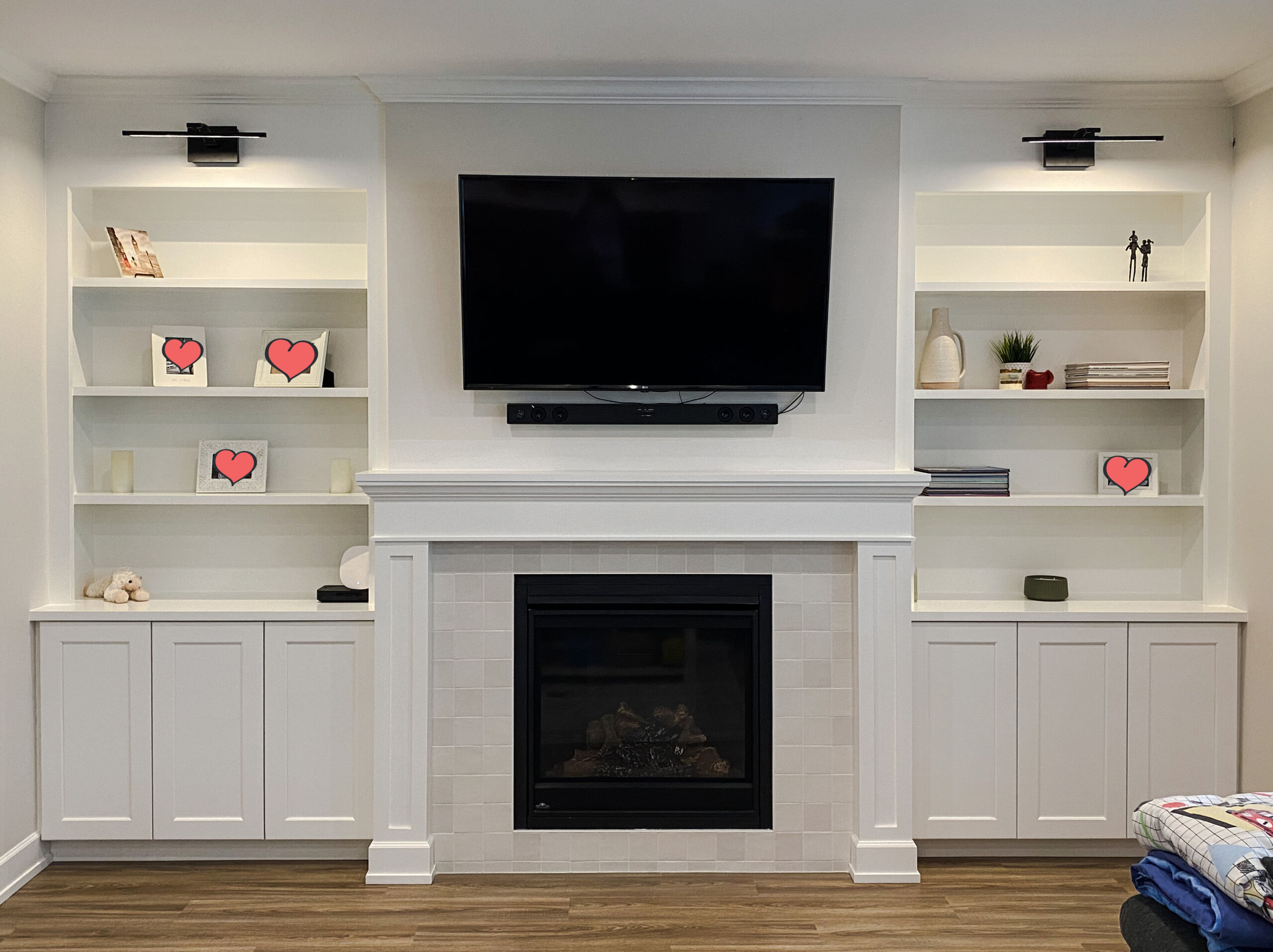 Shaker White Kitchen Cabinets & functional storage solutions in Cloverdale, Surrey, BC.