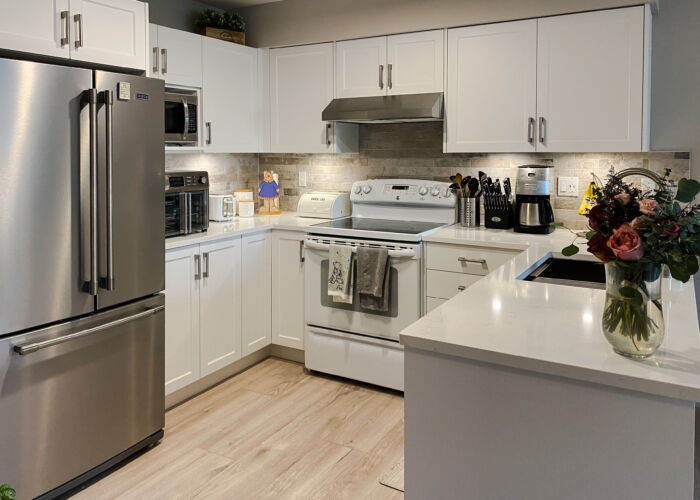 Support Local Series Custom Kitchen Cabinet & crisp cabinetry design in Fleetwood, Surrey, BC.