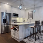 Dream series in-stock cabinets & durable quartz surfaces in Queen's Park, New Westminster, BC.